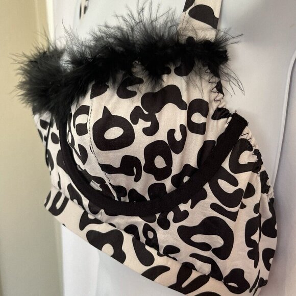 New Fantasy Lingerie Leopard Animal Bralette Bra Top S/M Sexy Mob Wife Gyaru - Picture 5 of 15